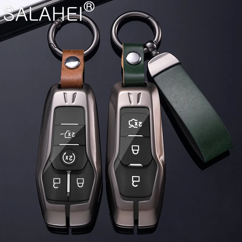 

Car Smart Remote Key Case 3/4 Buttons Keychain Bag for Ford Mustang Edge Explorer Fusion Mondeo Kuka Fob Keyless Protector Shell