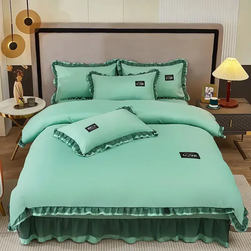 

European style minimalist bedding 4-piece set of bed sheets quilts pillowcases all-season universal bed covers dust covers