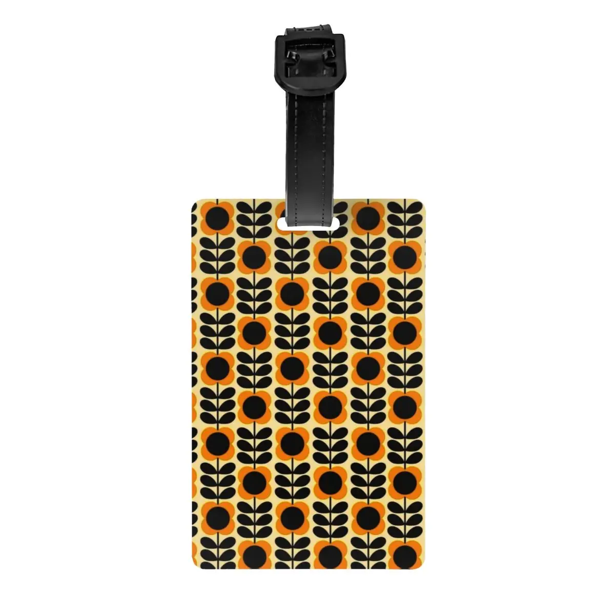 

Orla Kiely Multi Stem Flowers Luggage Tag With Name Card Scandinavian Style Privacy Cover ID Label for Travel Bag Suitcase