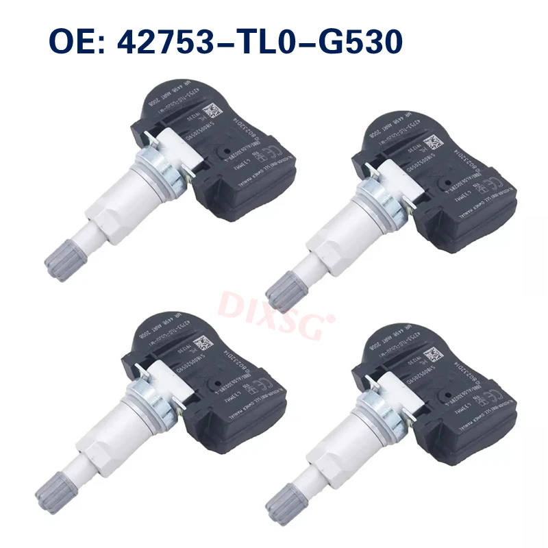 4PCS 42753TL0G530 TPMS Sensor 42753-TL0-G530 Tire Pressure Sensor For Honda Accord Crosstour Jazz 433MHz TPMS