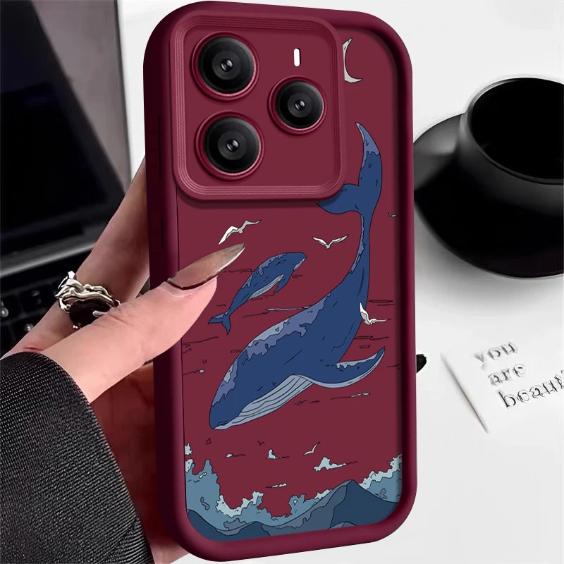 Ocean Animals Shark and Dolphin Design TPU Phone Case