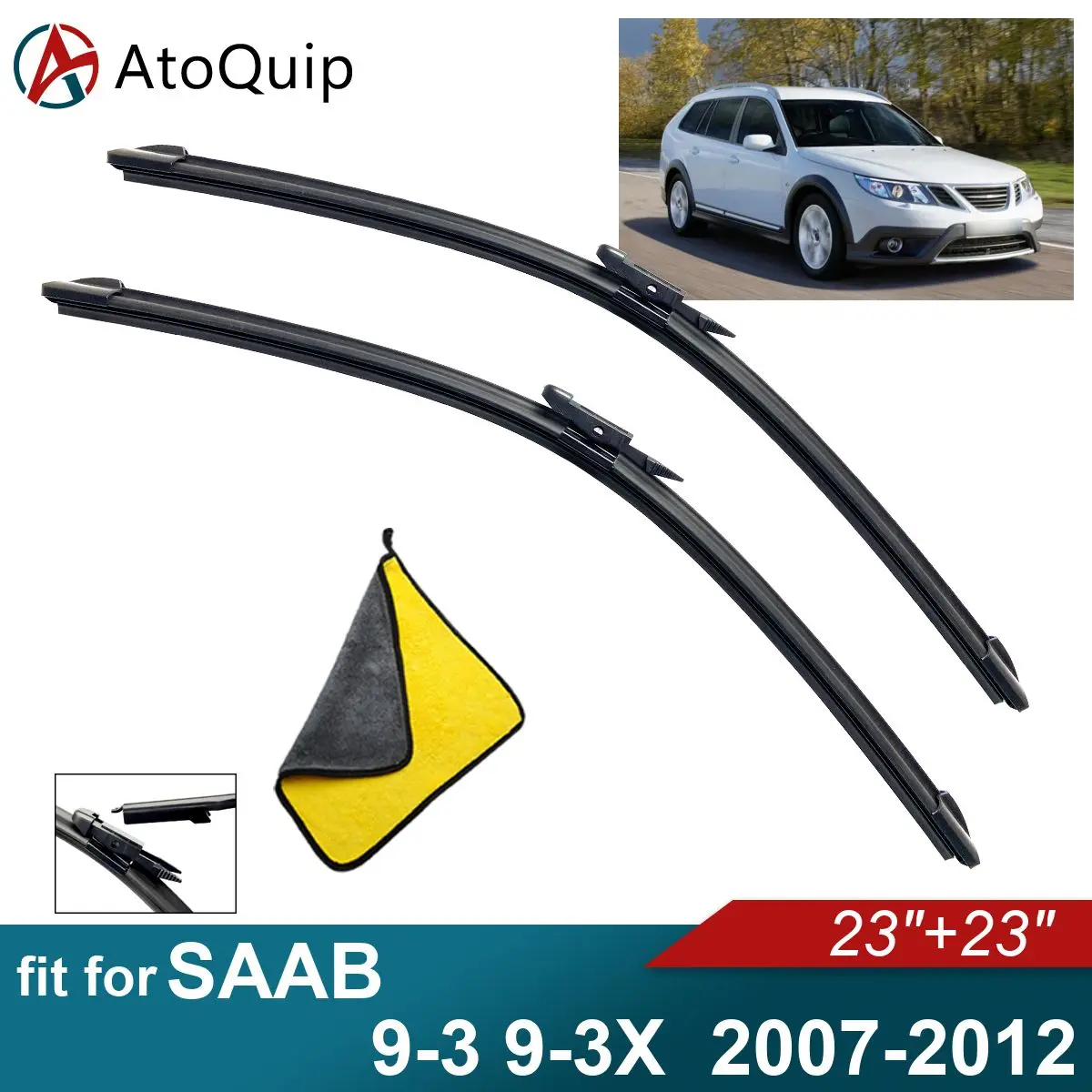 

Аксессуары для SAAB 9-3 9-3X, щетки стеклоочистителя из мягкой резины, переднее лобовое стекло автомобиля