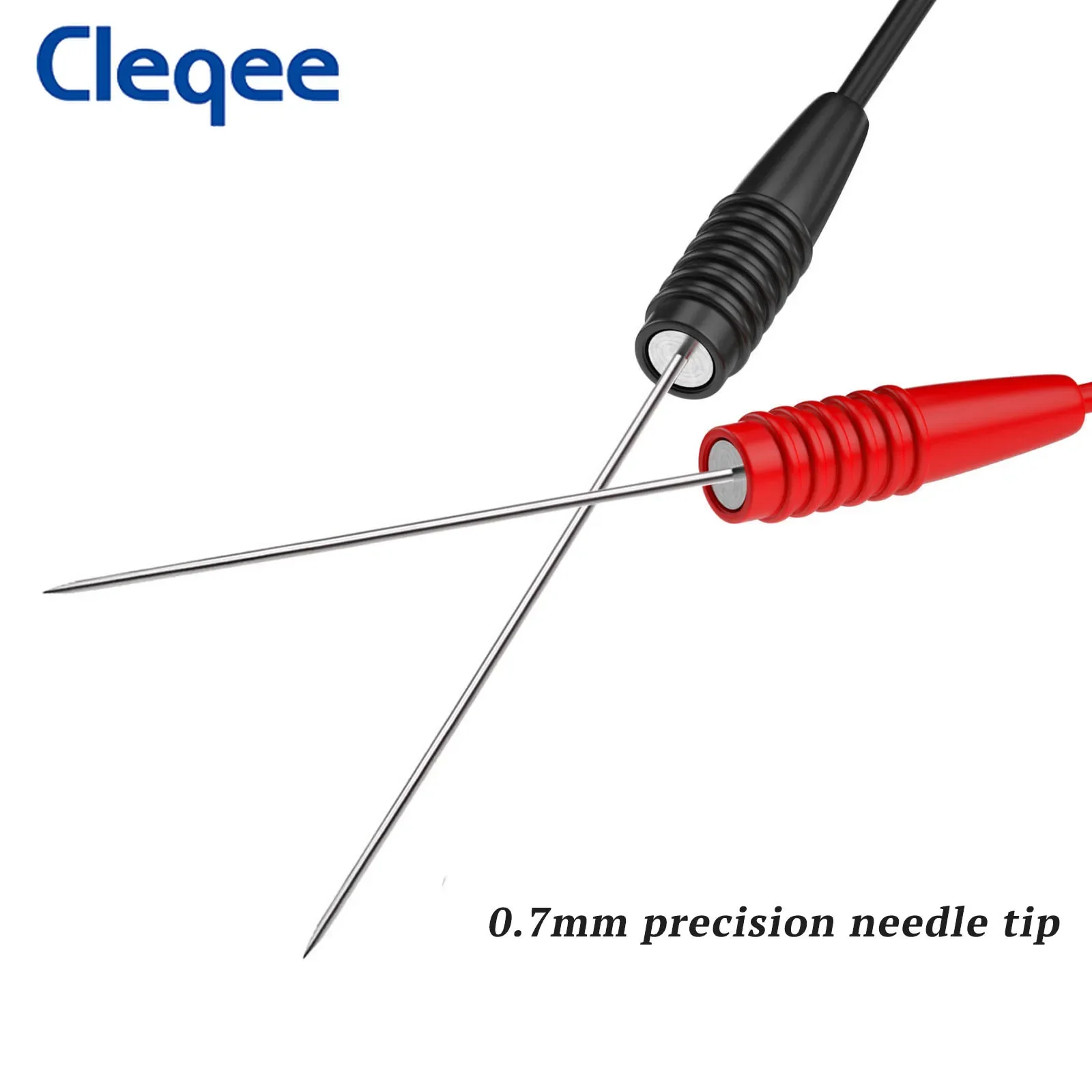 2pcs 0.7mm Test Probe Cables Sharp Puncture Needles Pin Wires 2mm Inner-spring Socket Elactrical Testing