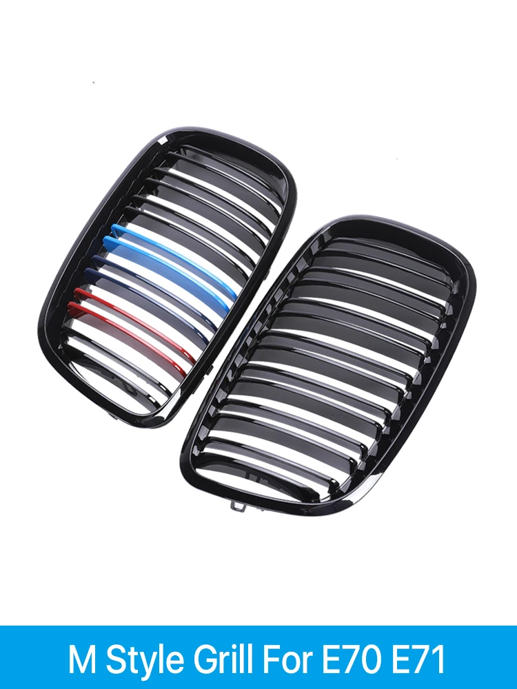 

Front Kindey Bumper Intake Lower Grille M Color Grills Cover For BMW X5 X6 E70 E71 2007-2013 xDrive 35d 30i 50i 35i Accessories