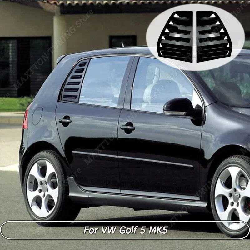 Per Vw Golf 5 Mk5 Gloss Black/Carbon Look Abs Car Lunotto Laterale Vent Shutter Louver Cover Sticker Body Kit Tuning Accessori
