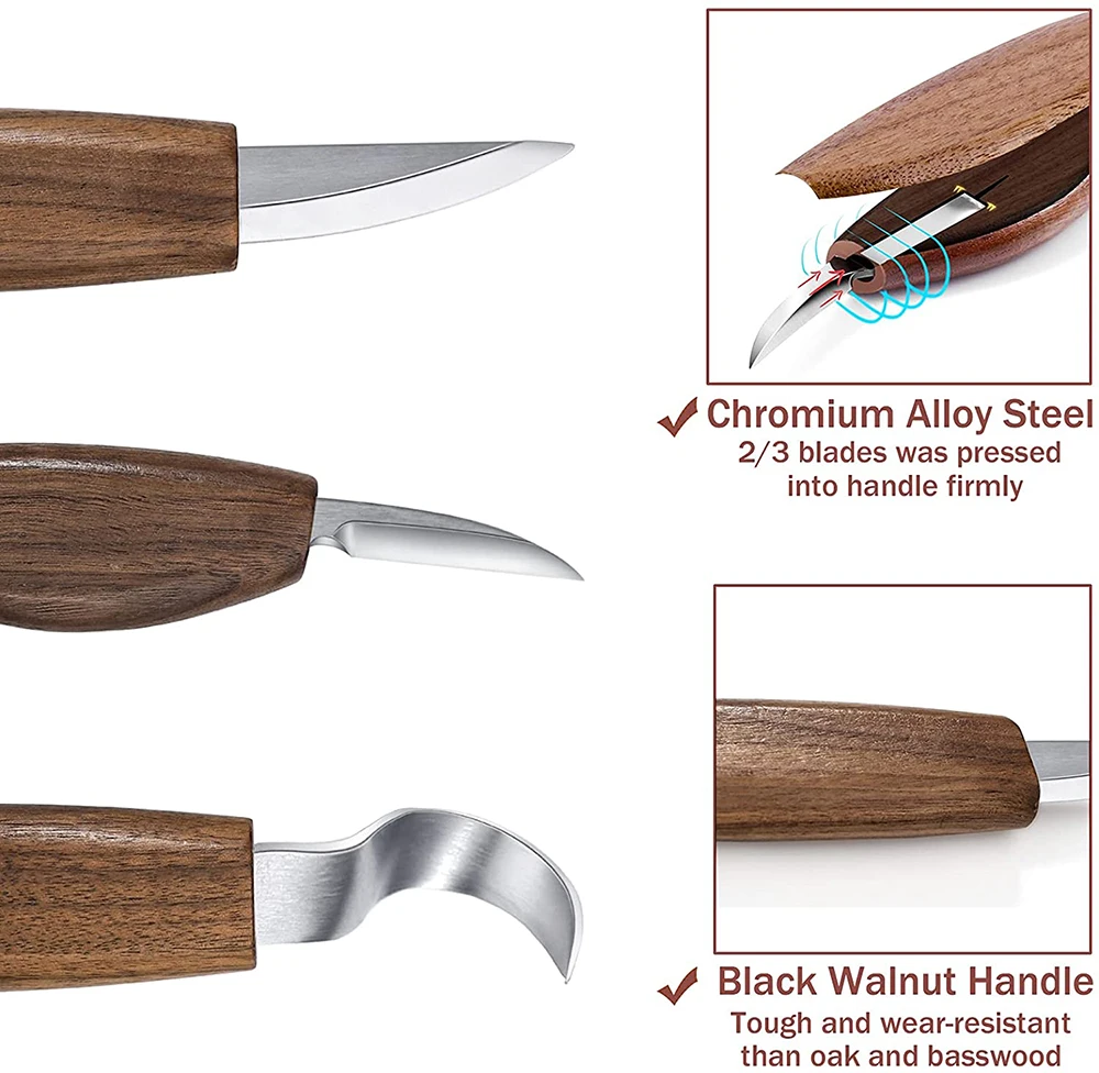 Wood Carving Chisels Set Chisel Woodworking Cutter Hand Tool Knife DIY Peeling Woodcarving