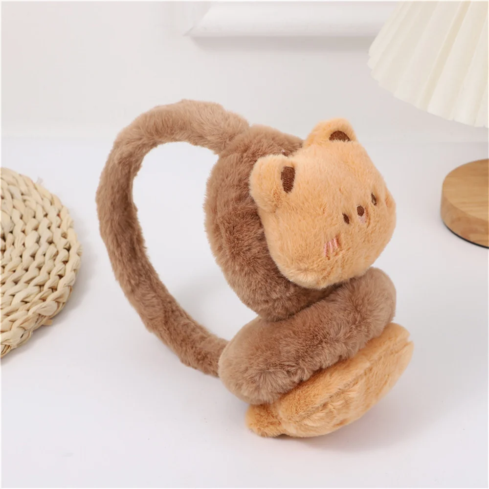 New Cartoon Animal Winter Warm Earmuffs Cute Rabbit Chick Bear Frog Pig Children Kids Warmers Ear Cover Soft Plush Thick Earlaps