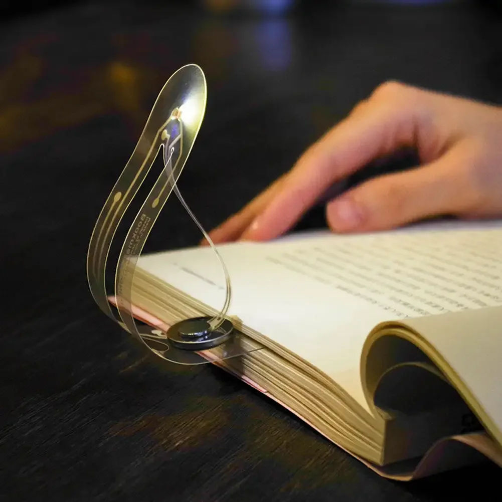 Portable Mini LED Bookmark Light 4000K Eye Protection Mini Night Light Reading Clip Books Bookmarks Read Books