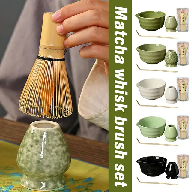 Service à Thé Matcha HEI MING Matcha Kit 8 Pièces, Set Cérémonial Matcha, Bol En Bird & Blend