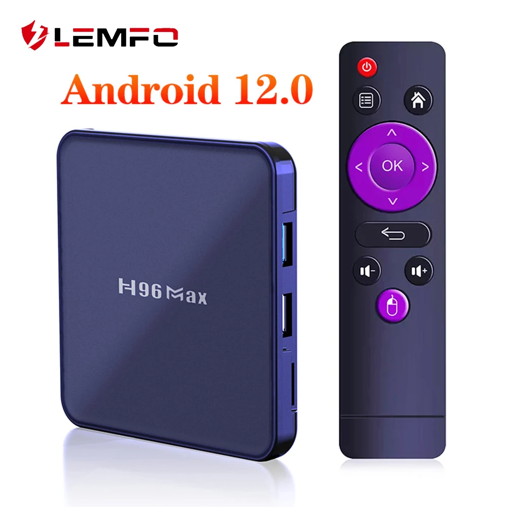 

LEMFO V12 Smart TV Box Android 12 H96 Max RK3318 Set Top Box Dual WIFI H96Max Android 12.0 Support 4K Google Play