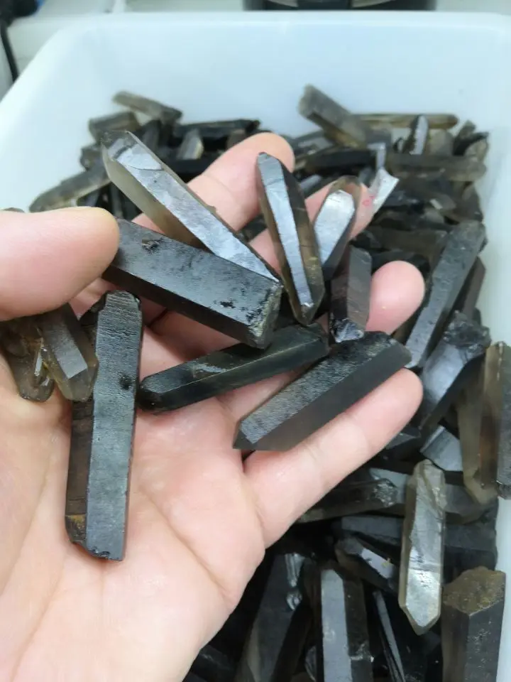 50g NATURAL Smoky Lemurian Seed Quartz Crystal Point Specimen 3