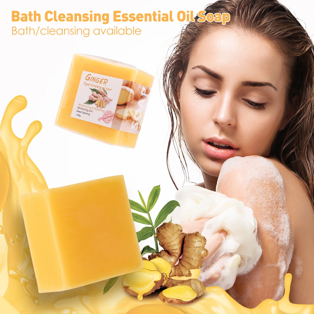 Bath Cleansing Essential Oil Soap Ginger Soap Antioxidant Deep Cleansing Turmeric Soap Skin Cleansing Facial Cleaning