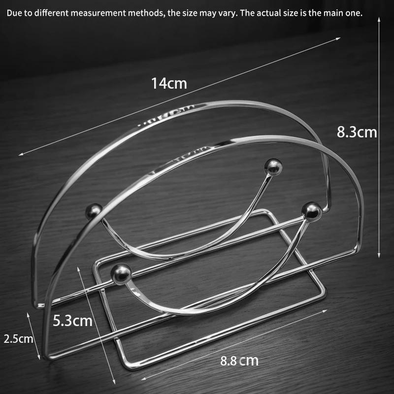 Stainless Steel Table Napkin Holder Clip Rack Box Serviette Holder Organizer Tissue Dispenser Storage Case Table Decor paper towel holder tissue holder napkin dispenser