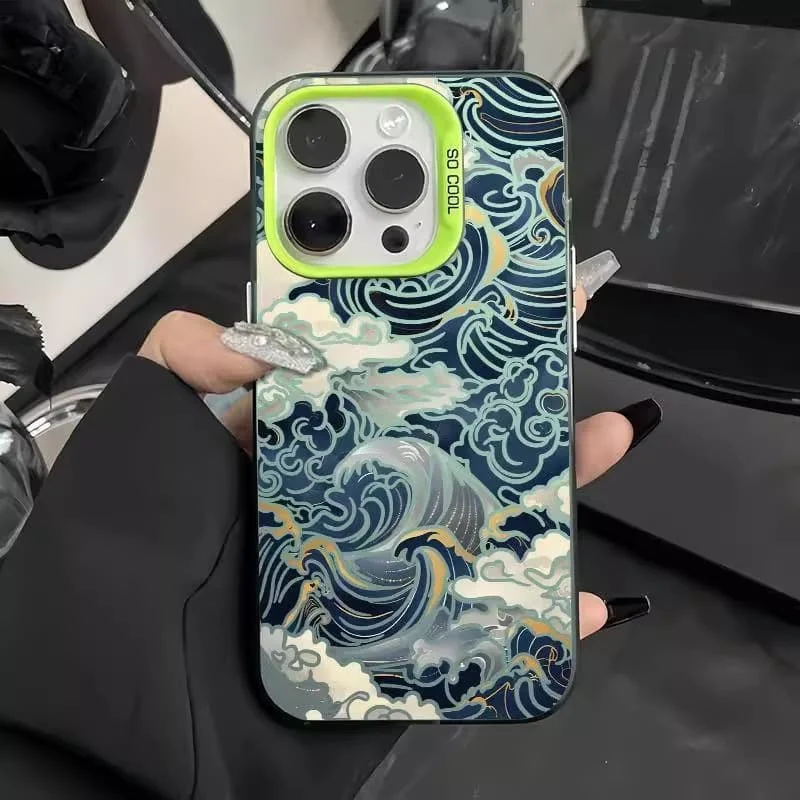 Ukiyoe Ocean Waves Artistic Matte Phone Case