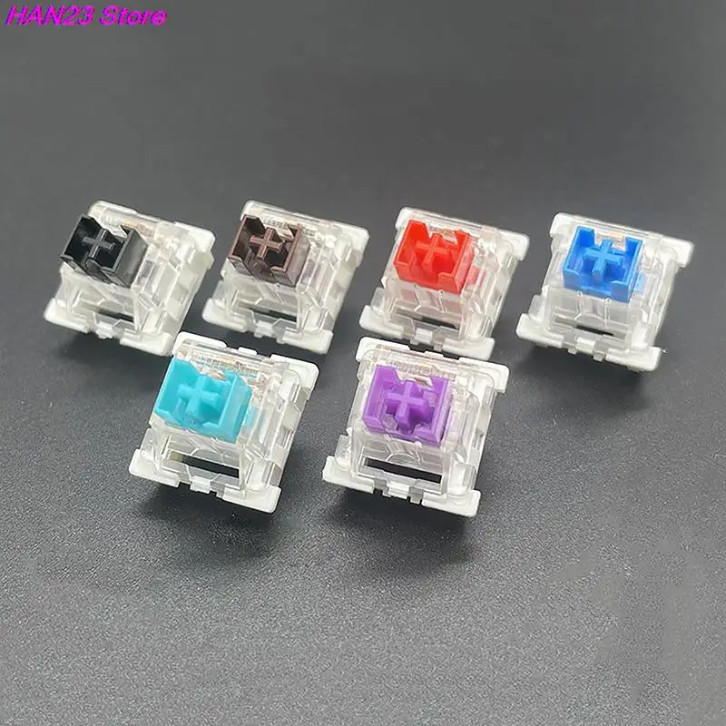 

10PCS Dustproof Switch For Mechanical Gamer Keyboard Axis Blue Red Brown RGB 3pin Linear Clicky Tactile MX Switches Game Axis
