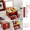 Rotating Dancer Engraved Musical Box Birthday Presents Jewelry Case Vintage Music Box Retro Lightweight for Girlfriend Valentine 5