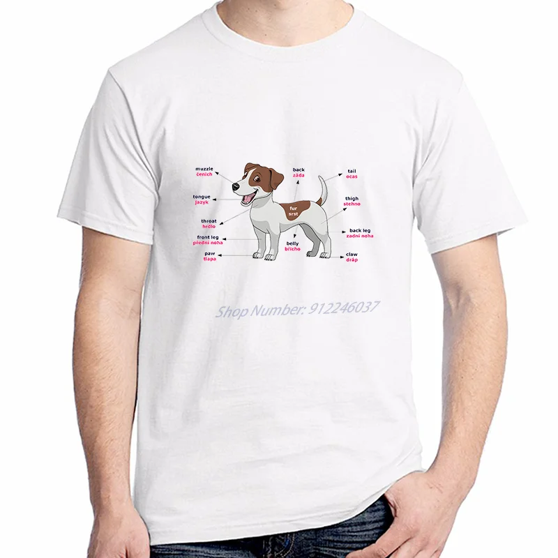 

Anatomy Of A Jack Russell Terrier Dog Owner T Shirt For Men Short Sleeve Tshirt Graphic T Shirts Summer Harajuku Men's Clothing