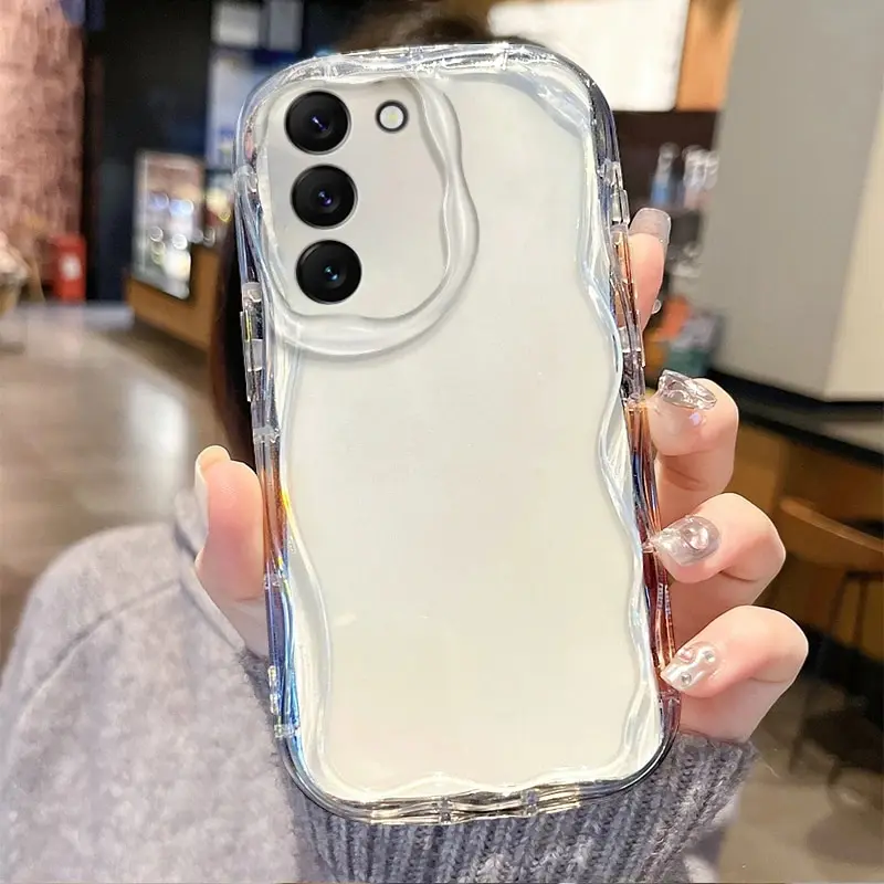 Clear TPU Wave Soft Case For Samsung A55 A54 5G A 54 A53 A35 A34 A52S A52 A51 A14 A13 A50 A32 A30 A24 A25 A22 A23 A12 Case Cover