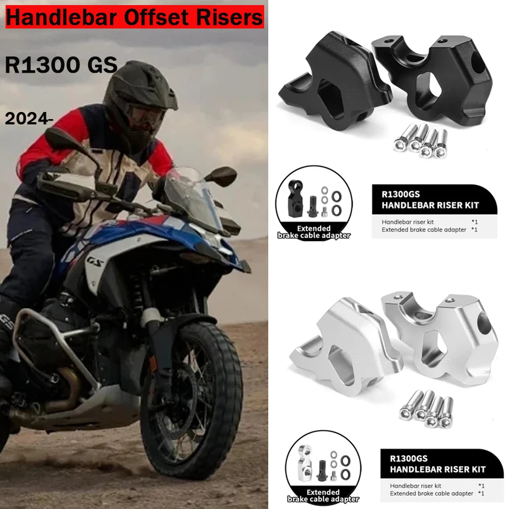 

For BMW R 1300 GS Handlebar Offset Risers R1300GS GS1300 Trophy Parts 2024- Accessories Lifting Handlebar Clamp Extend Adapter