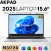 15.6" Laptop Computer Intel Celeron N5095 Notebook PC Gamer 16GB DDR4 128GB-2TB SSD Office Study PC Windows 11 1080P Laptops