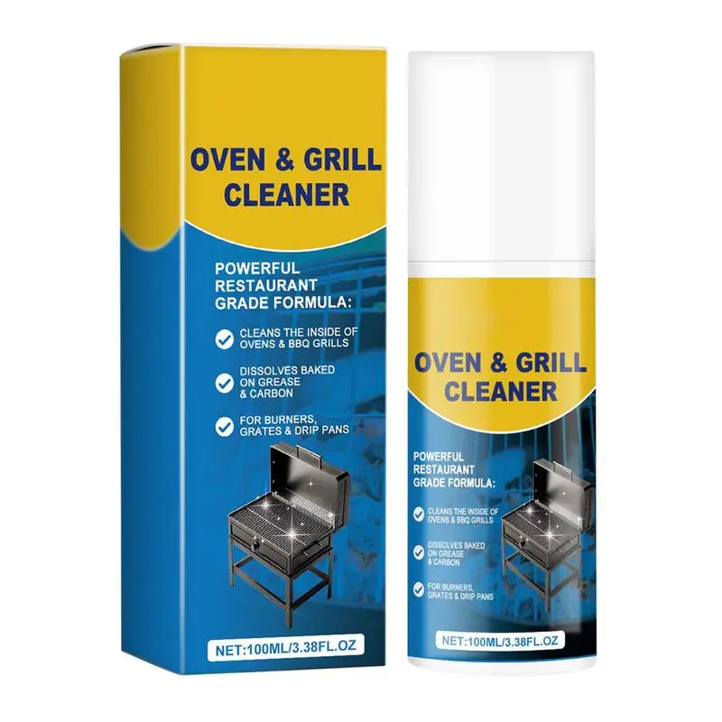 Oven Cleaner Heavy Duty Grill Degreaser Professional Oven Cleaner Spray Cleaning Supplies Stain Remover Solution Eliminates