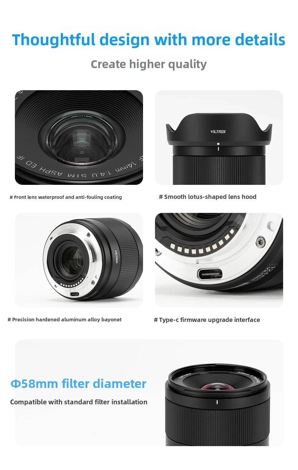 빌트록스 AF 14mm F4.0 에어 FE/Z 풀프레임 자동 초점 초광각 프라임 렌즈 ( E 마운트 A7CII A7IV FX3, 니콘 Z 마운트 Z6III Z8 호환)