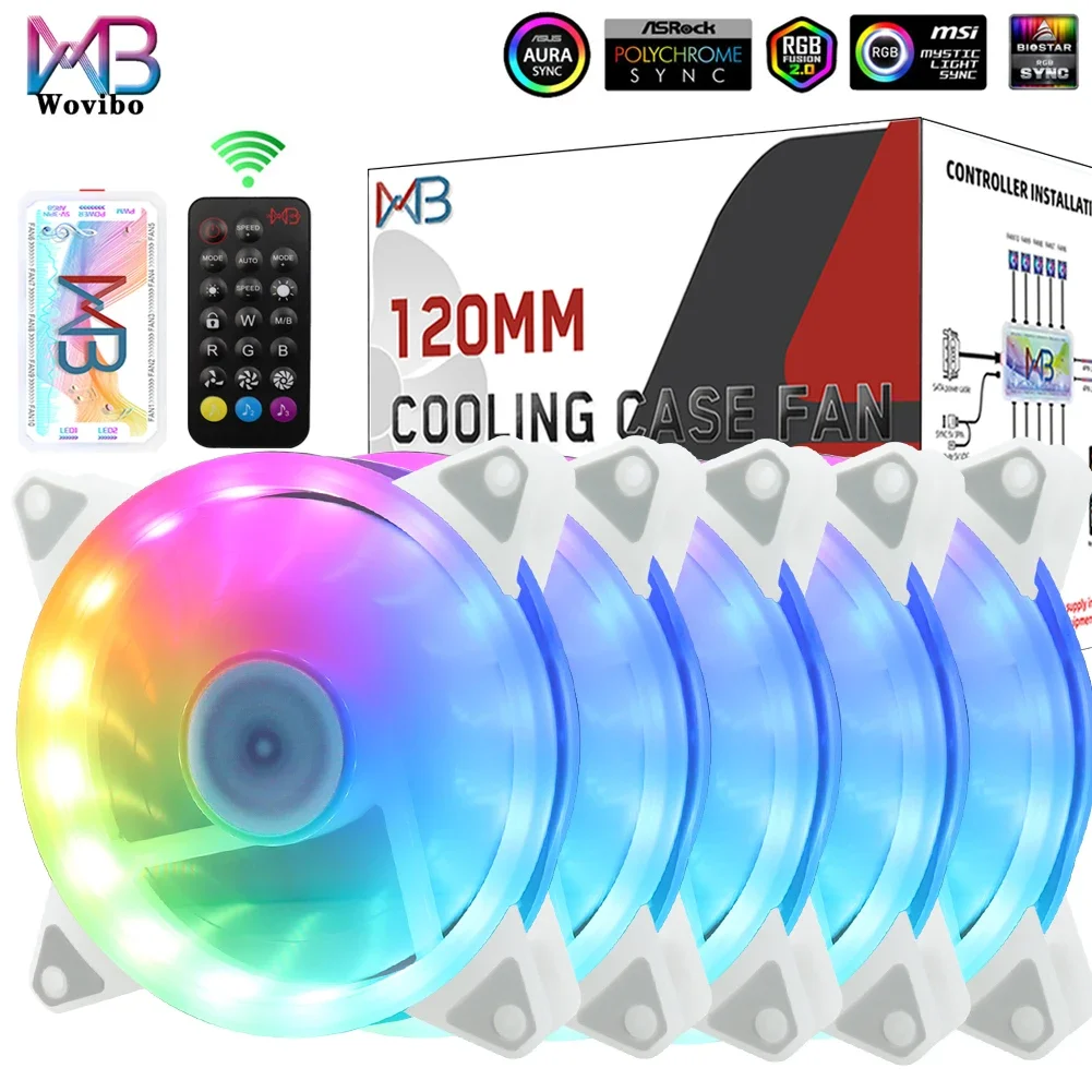 Refrigerador da Caixa do Computador Ventiladores de ar do pc Radiador Rgb 6pin 5v Mute Argb Aura Sync 120 mm
