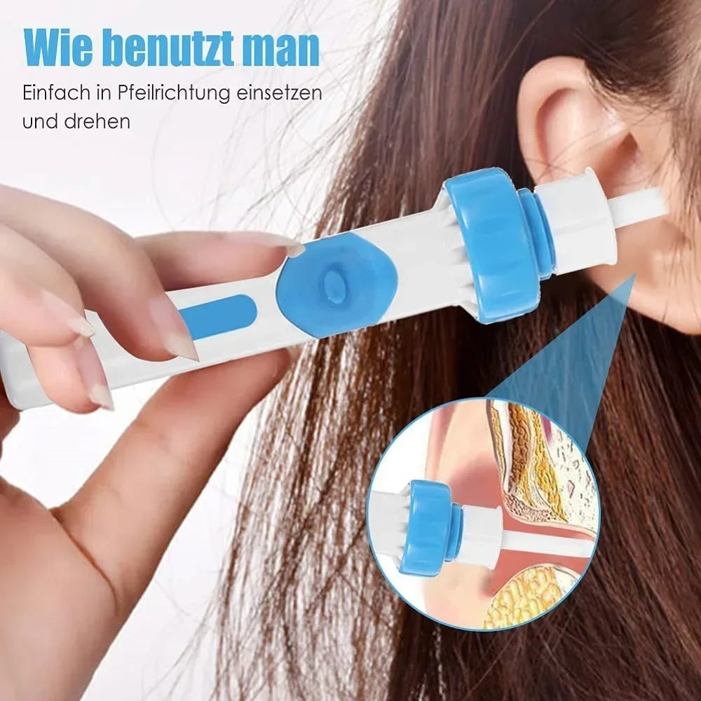 Ear suction device demonstrating gentle cleaning action