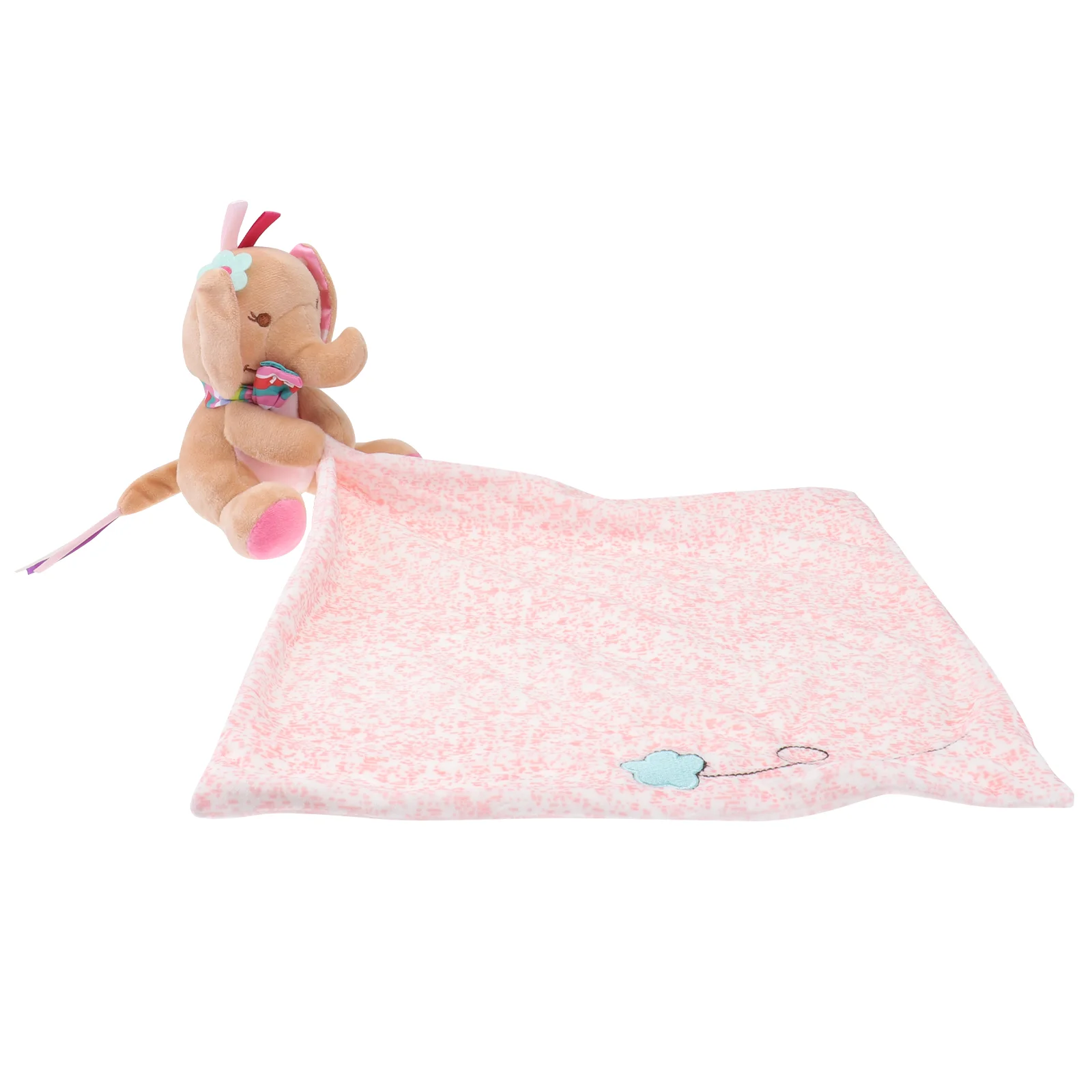

Animal Baby Bib Sleeping Appease Toy Newborn Children Animals Plush Toys Towels Feeding Accessories (Elephant)