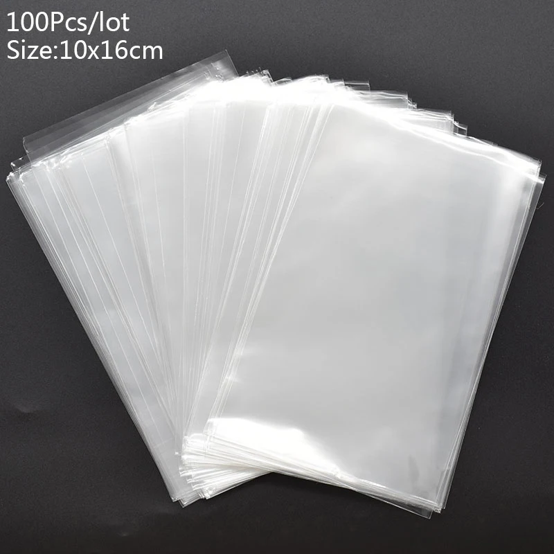thumbnail image 1 of 100 bolsas de plástico transparentes para caramelos, piruletas, galletas, bolsas de celofán transparentes para regalo de Navidad, bodas, fiestas de cumpleaños, 1 of 5