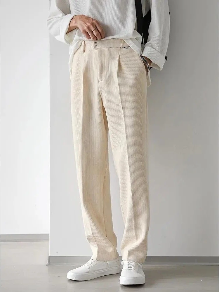 Royal OX 1tuck straight pants lapiis