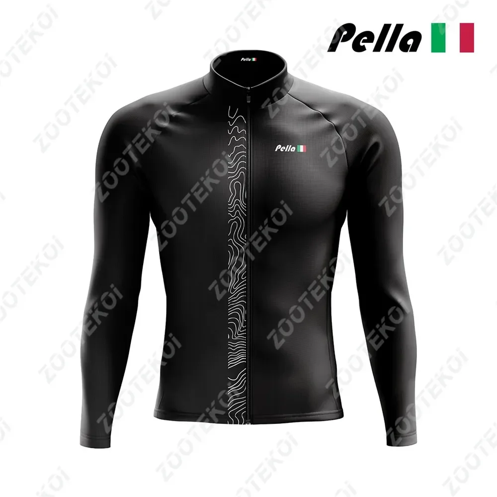 한국 팀 사이클링 저지 남성용 자전거 슈트 겨울용 보온 플리스 재킷 MTB 웨..