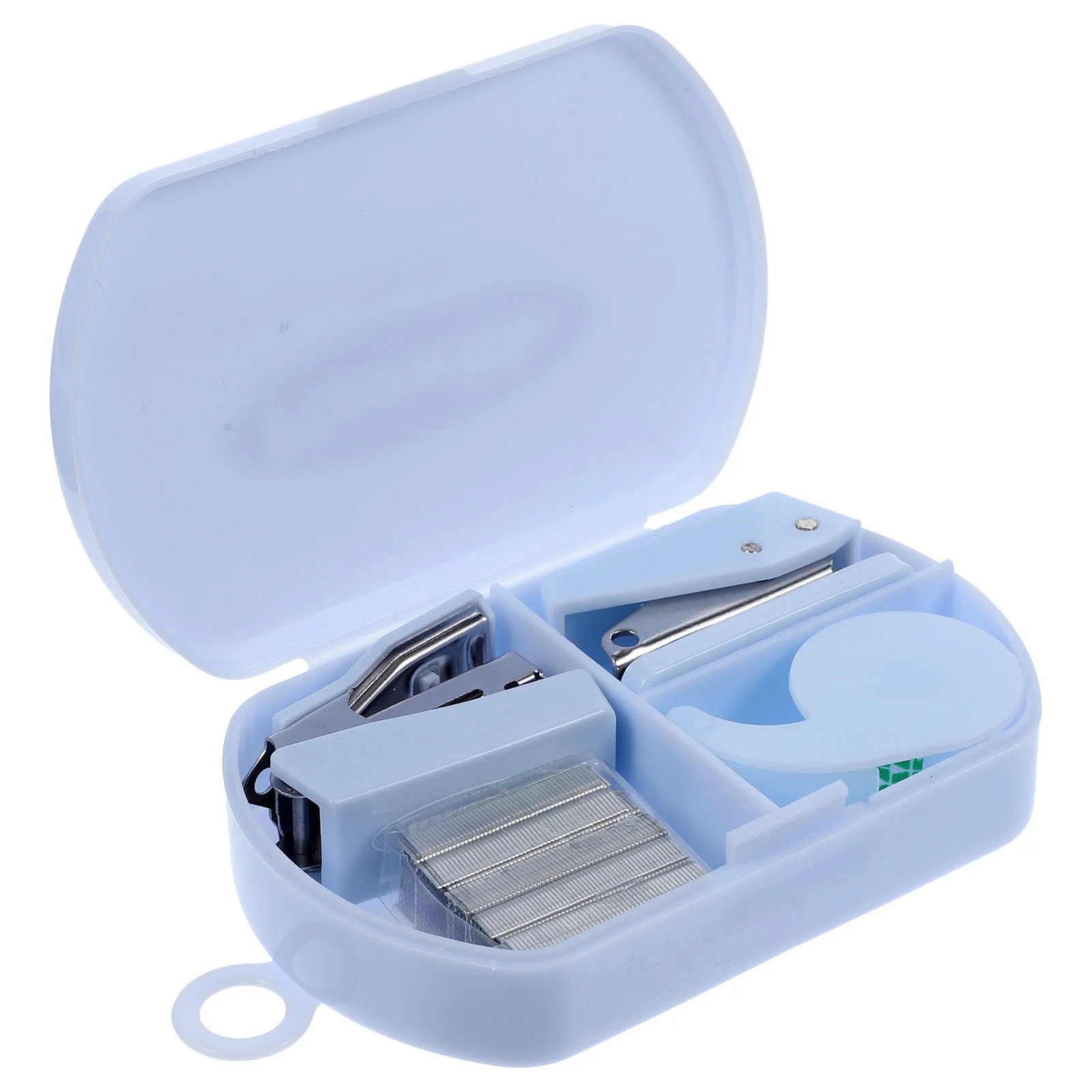 

Настольный мини-степлер, набор аксессуаров, настольный степлер, дырокол, дозатор ленты, офисные принадлежности, набор канцелярских принадлежностей для офиса и дома, синий подарок