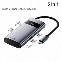 Premium Aluminum Alloy 8 - in - 1 USB - C Docking Station with 4K HDMI and PD 100W Charging (5in1 3.0 2.0)