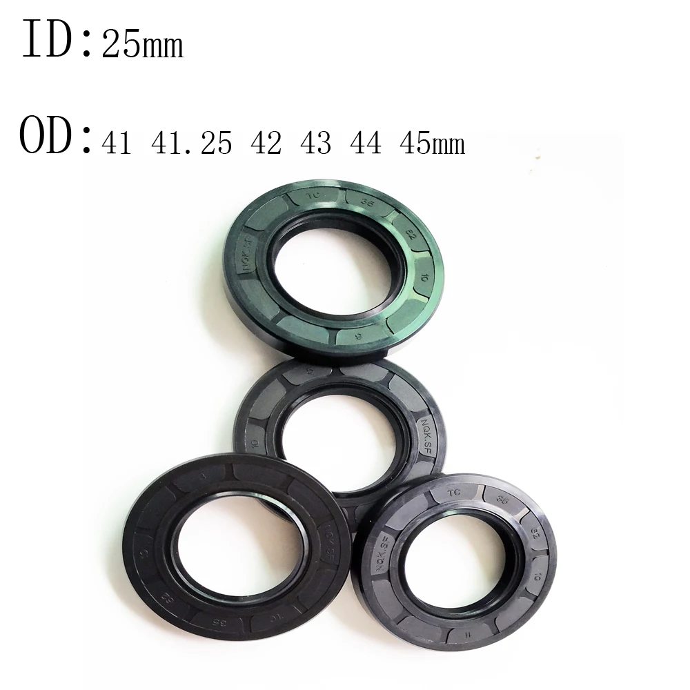 

1 2PCS 25X41X6 7 25X42X5 7 8 10 12 25X43X6 7 8 10 12 25X44X7 8 10MM NBR Shaft Skeleton Oil Seal TC Nitrile Rubber Ring Gasket