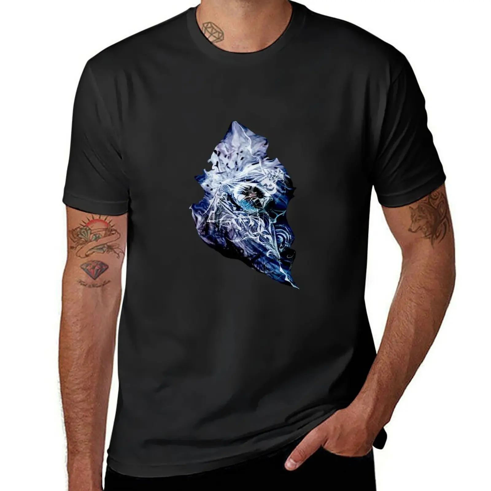 Vortex- Abstract animal portrait T-Shirt blanks graphics men workout shirt