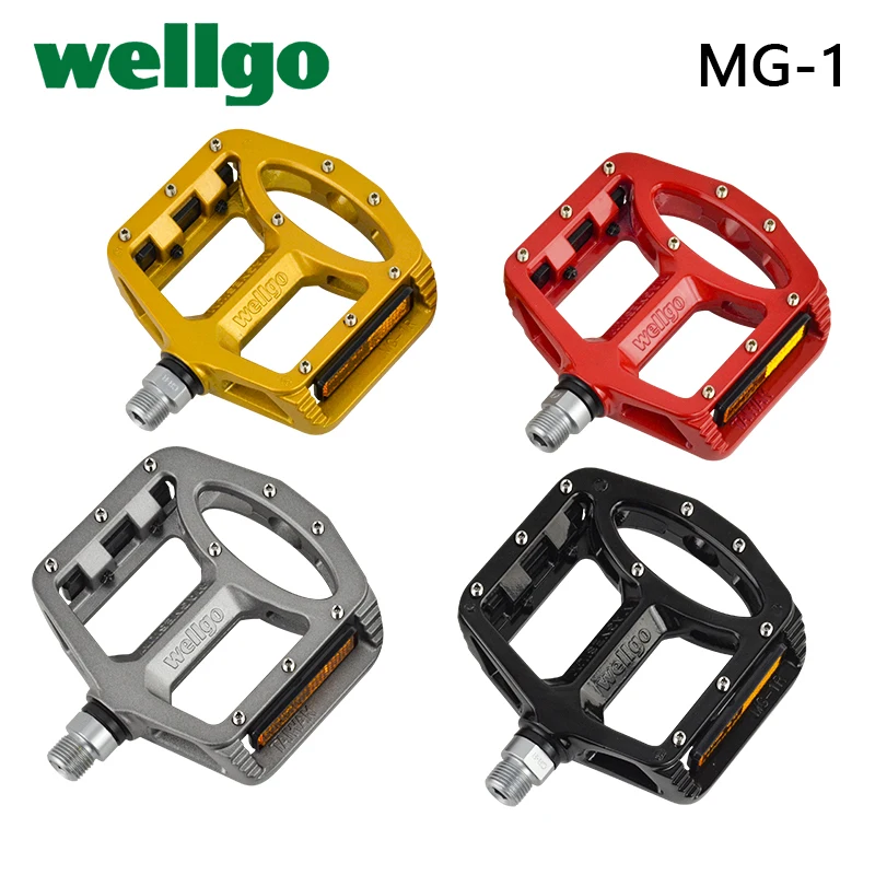 Pédales Plateforme Wellgo Mg-1 En Magnésium - Axe 9/16" - Neuf En Boîte Pour VTT Et Route