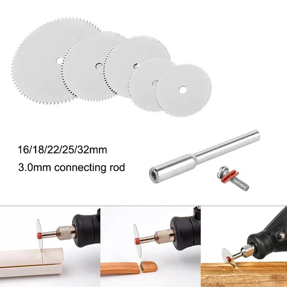 Mini Circular Saw Blade Hss Cutting Disc Rotating Drilling Tool Accessories 6 Pcs For Wood Plastic And Aluminum