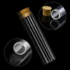 5pcs 12x100mm/15x100mm/18x100mm/20x100mm/25x100mm/40x100mm Flat Bottom Glass Test Tube With Cork Stoppers For Kinds Of TESTS 2