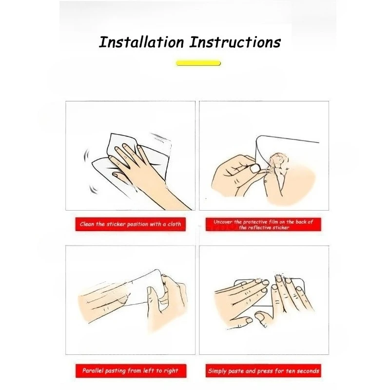 Diamond Grade Reflective Car Stickers - Night Safety Warning Decals for Pet Accident Prevention, Glow-in-the-Dark Anti