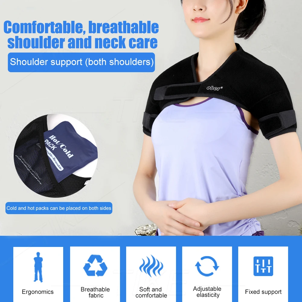Double Shoulder Support Brace Wormwood Compression Shoulder Belt Strap  Shoulder Warmer Protector for Dislocation Arthritis Pain - AliExpress