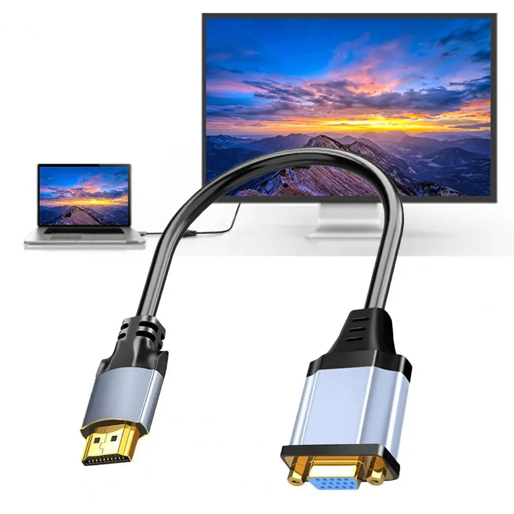 

Video Cable Practical Anti-interference Wear Resistant HDMI-compatible Male to VGA Female Video Cable Connector for TV