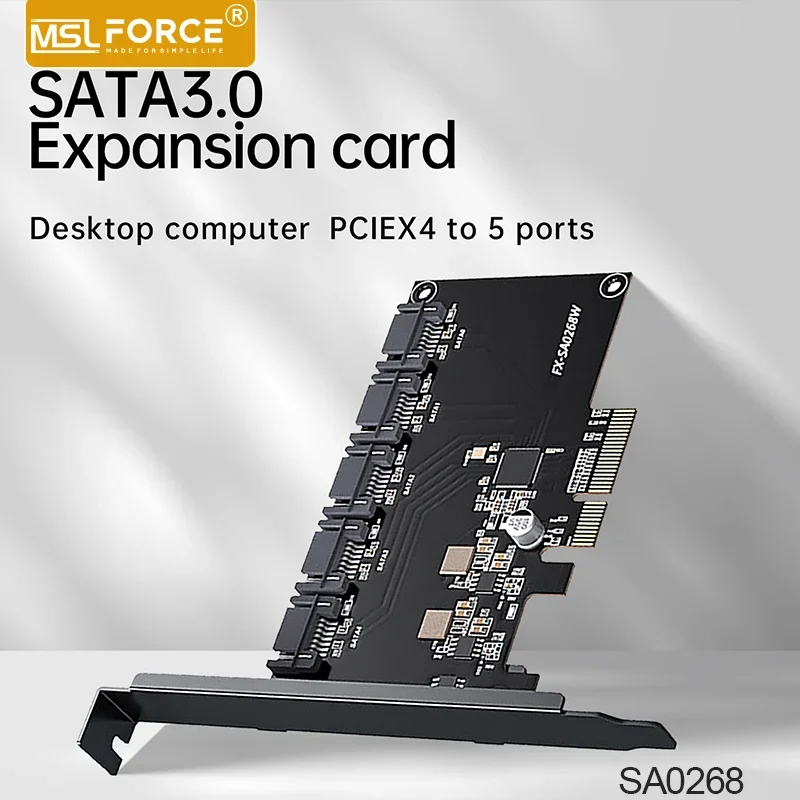 PCIe на 5 портов SATA 3 III 3,0 6 Гбит/с SSD адаптер PCI-e PCI Express x1 плата контроллера, плата расширения, поддержка порта x4 x8 x16