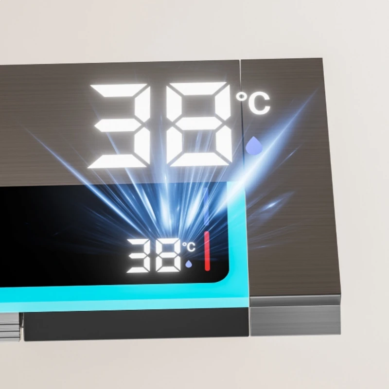 4 Functions Bathroom Shower Faucet Set Digital Temperature Display Shower System Hot Cold Showers Mixer Pressure Taps 4