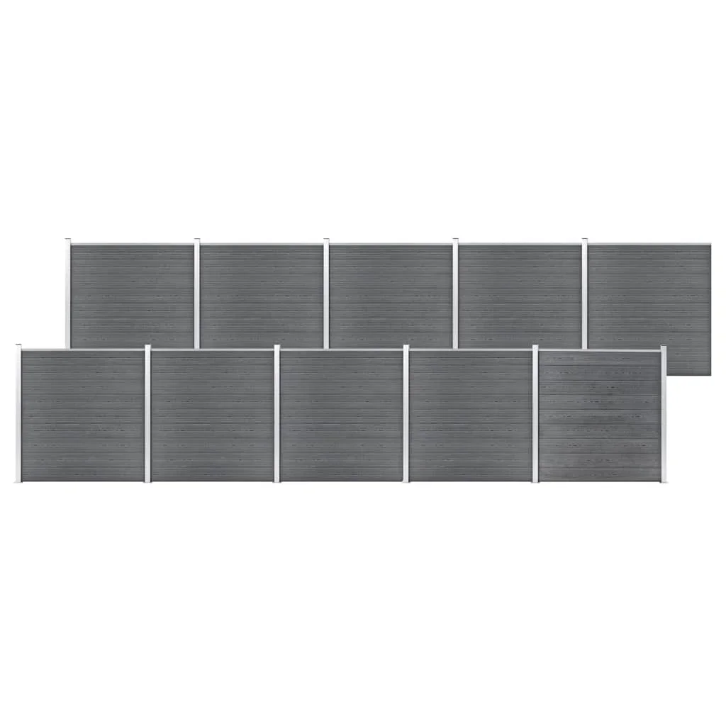 Recinzione Da Giardino Wpc Wpc X 186 Cm Pannello Di Recinzione Da Giardino Grigio Decorativo Antiruggine Barriera Per Animali Recinzioni Per Patio Cor