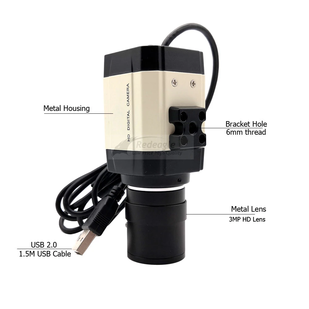 30fps MJPG UVC High Speed 4MP USB Webcam 2K PC Web Video Camera Mini Industrial HD 2.8-12mm/5-50mm Varifocal Manual Zoom 4