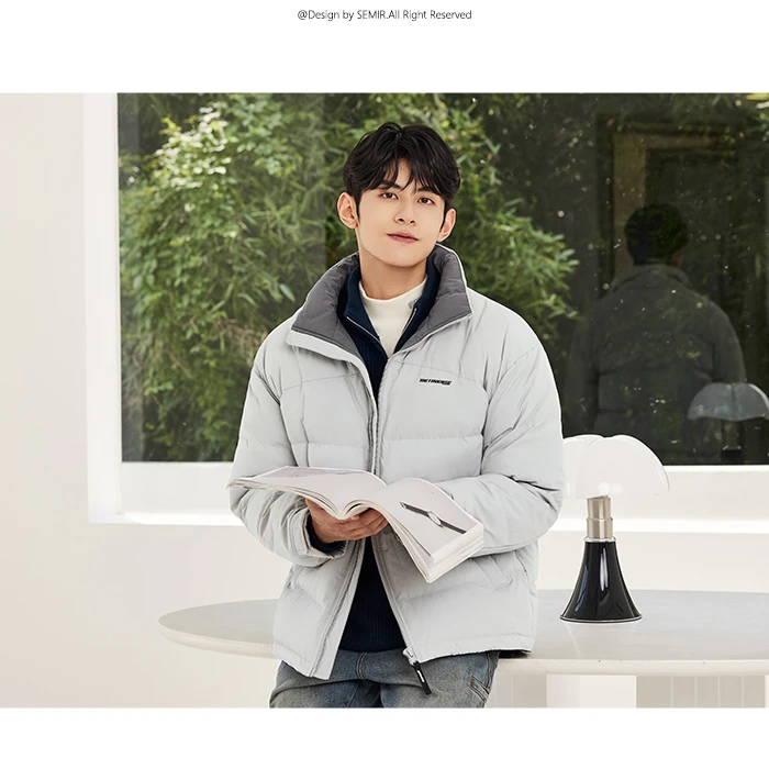 Down Jacket Winter New Three-Proof Top Contrasted Color Versatile Genderless Texture Jacket