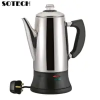 Percolateur à café électrique en acier inoxydable, 110V, 220V, pot, 73 outils, cadeau pour les amateurs de café, 12 standardisation 2