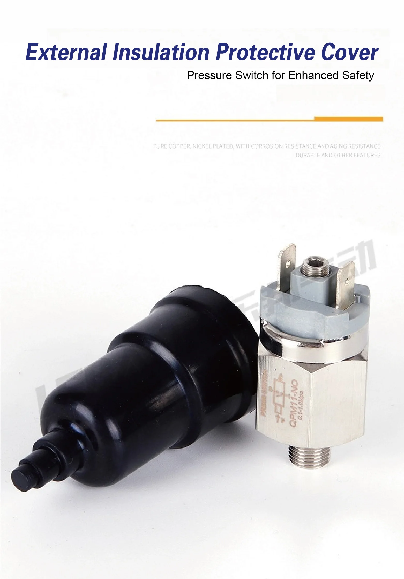 QPM11-NO NC Air Compressor Pressure Switch Pneumatic Diaphragm Type Adjustable N