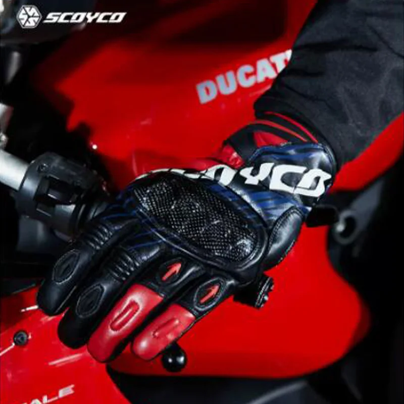 Wnter Warm Waterproof SCOYCO Motocross Motorcycle Gloves Windproof Anti wrestling Cowhide Sheepskin Riding Knights Glove Guante - AliExpress